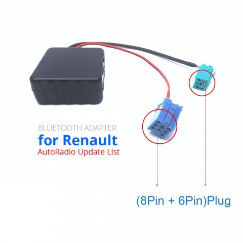 Renault HiFi Sound Bluetooth Upgrade Cable - CD06 8pin 6pin AUX Kit