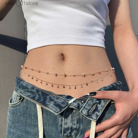 Waist Chain Jewelry for Women with Rhinestone and Metal - Sweet Romantic Fashion Accessory