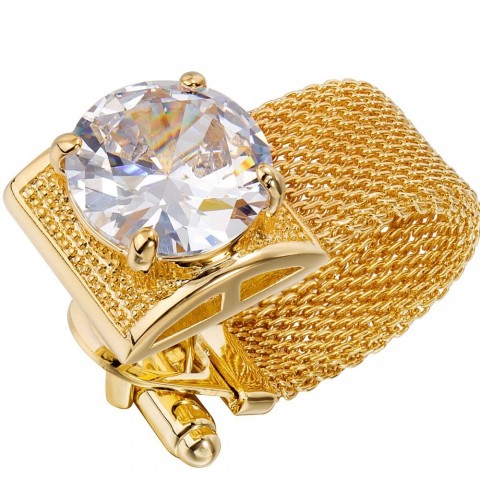 HAWSON Luxury Men's Crystal Cufflinks with Chains - Perfect Wedding Gift