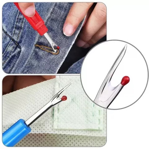 Sewing Seam Ripper Tool Set 4-Piece Unpicker Kit with Trimming Scissors