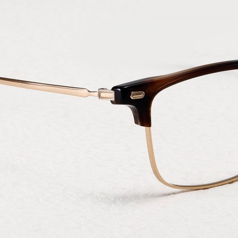 Name: Retro M122 Designer Optical Eyeglasses for Men and Women - Lightweight Titanium Fiberglass Frames
