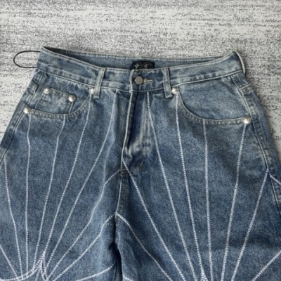 Real Men's Mid-rise Skinny Jeans with Letter Print for Outdoor Casual Wear
