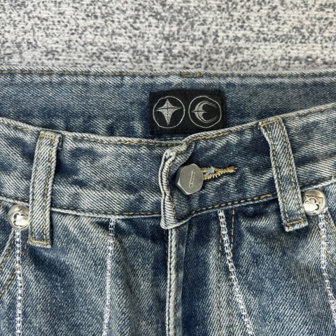Real Men's Mid-rise Skinny Jeans with Letter Print for Outdoor Casual Wear