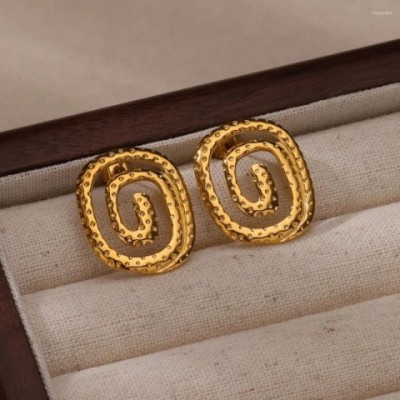 Stainless Steel Geometric Stud Earrings 2025 - Women's Wedding Party Jewelry