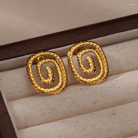 Stainless Steel Geometric Stud Earrings 2025 - Women's Wedding Party Jewelry