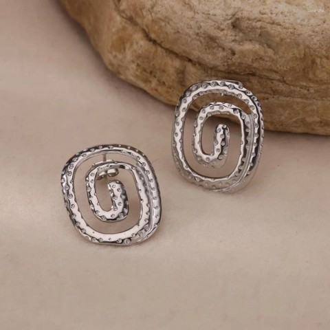 Stainless Steel Geometric Stud Earrings 2025 - Women's Wedding Party Jewelry