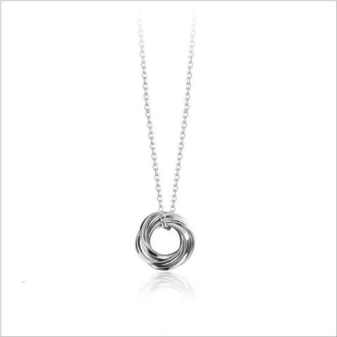 New Heng D0090 Sier Women's Stylish Geometric Necklace with Simple Pendant