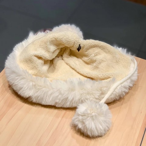 Cute Deer Horn Plush Hat for Women - Winter Warm Trapper Hat