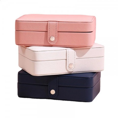 Korean Style High-capacity Leather Travel Jewelry Box for Women