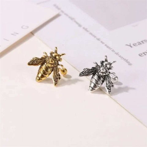 Creative Personalized Retro Alloy Bee Ear Cuff Earrings for Women W241017
