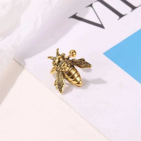 Creative Personalized Retro Alloy Bee Ear Cuff Earrings for Women W241017
