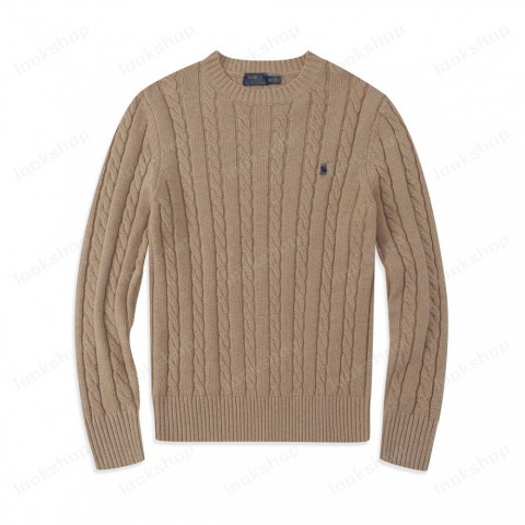 Fashion Designers Men's Classic Knit Sweater, Crew Neck, Cashmere Pullover