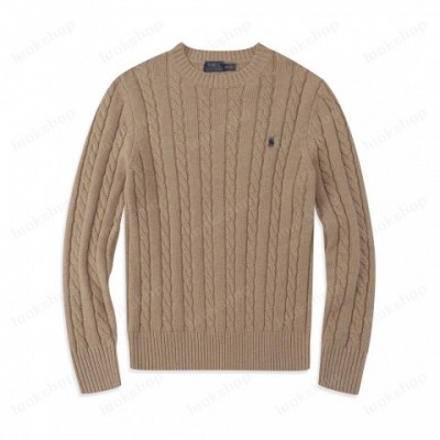 Fashion Designers Men's Classic Knit Sweater, Crew Neck, Cashmere Pullover