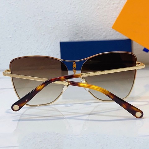 Star Square Floral Sunglasses with Gradient Prints and Engraved Metal Legs - Z1871U