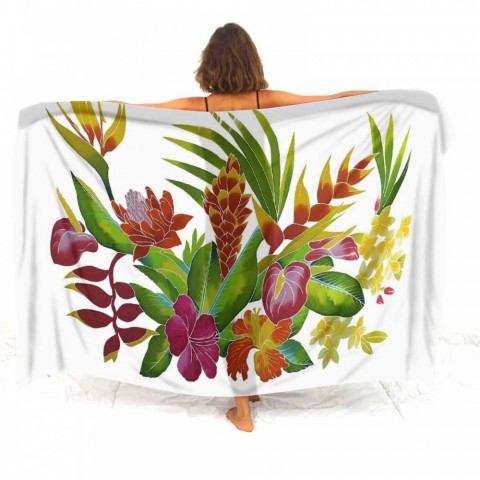 Polynesian Women's Summer Sarong - Customizable Beach Cover-Up