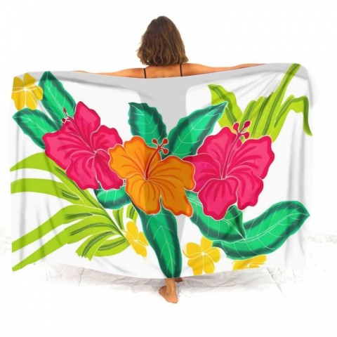 Polynesian Women's Summer Sarong - Customizable Beach Cover-Up