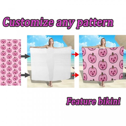 Polynesian Women's Summer Sarong - Customizable Beach Cover-Up