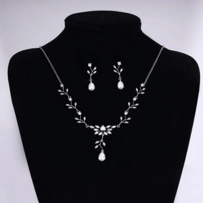 Elegant Bridal Wedding Jewelry Set with Cubic Zirconia for Women