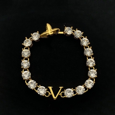 Designer Stainless Steel Charm Bracelets for Women with Classic 18K Gold Plated Finish