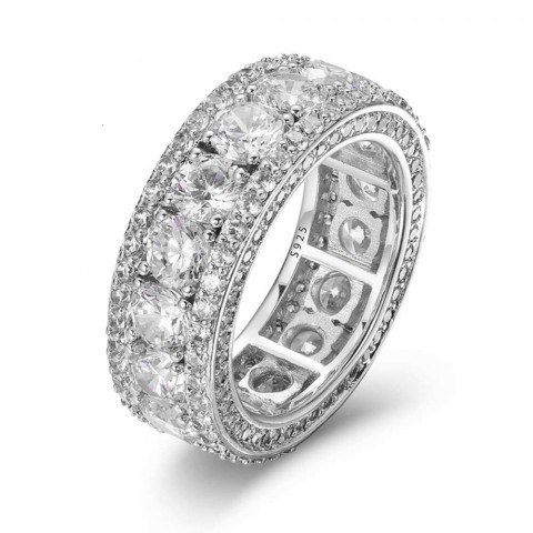 Top Quality White Moissanite Hip Hop Wedding Rings for Men