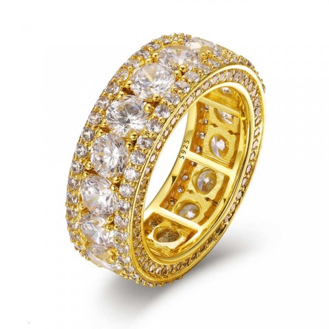 Top Quality White Moissanite Hip Hop Wedding Rings for Men