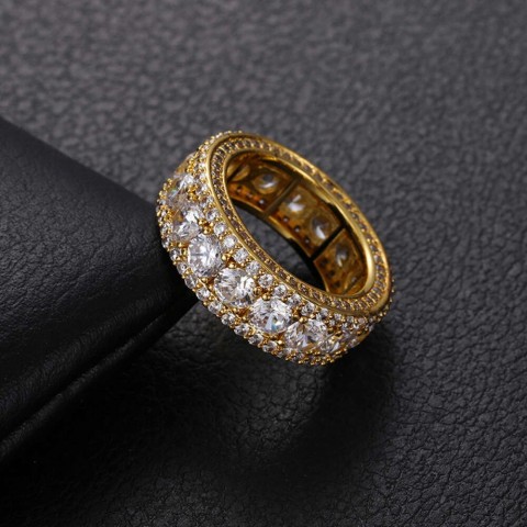 Top Quality White Moissanite Hip Hop Wedding Rings for Men
