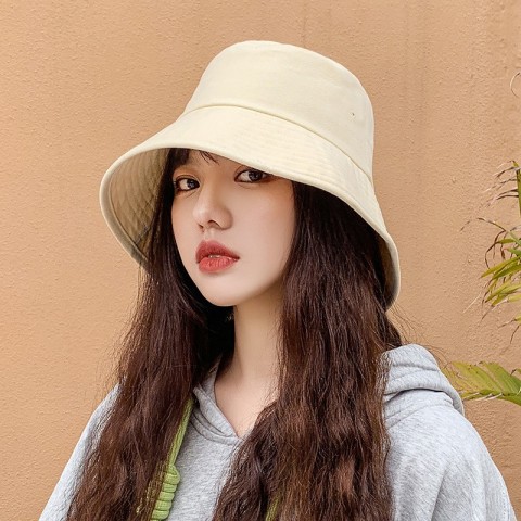 COKK Women's Summer Korean Style Bucket Hat - Black Sun Protection