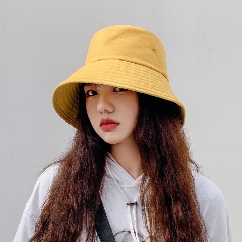 COKK Women's Summer Korean Style Bucket Hat - Black Sun Protection