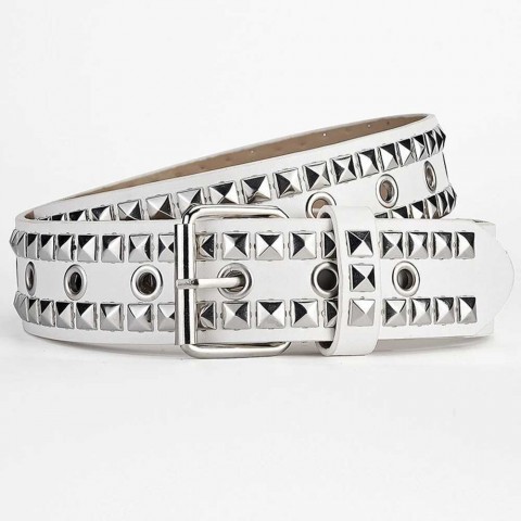 New Fashion Leather Punk Belt for Men and Women, Adjustable Width, Genuine Leather, Golden Buckle