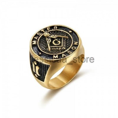 Punk Leather Band Ring for Men - Gothic Style with Copper - J250505