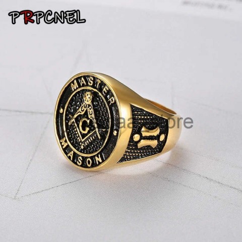 Punk Leather Band Ring for Men - Gothic Style with Copper - J250505