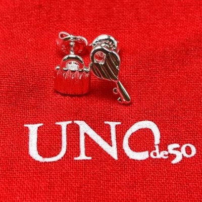 UNOde50 Romantic Stud Earrings for Women - Exquisite Gold Lock Design