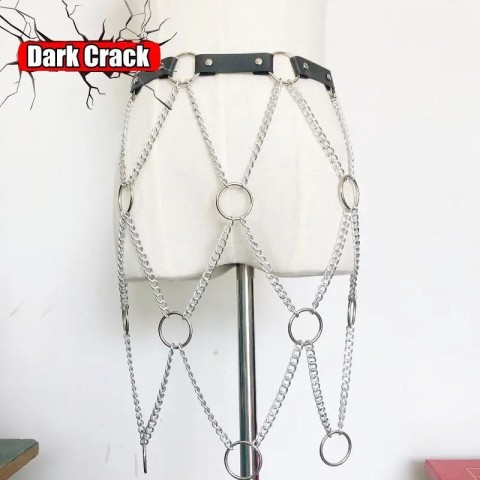 Women's Y2K Gothic Harajuku Punk Waist Chains Belt in Golden