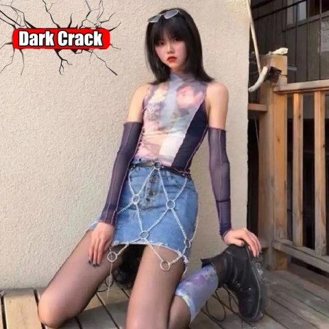 Women's Y2K Gothic Harajuku Punk Waist Chains Belt in Golden