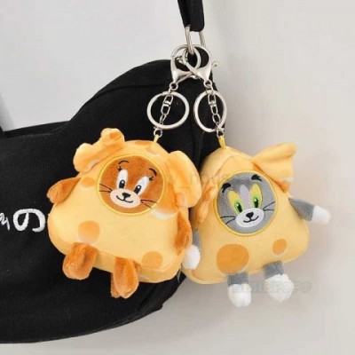 Tom And Jerry Plush Keychain - Classic Cartoon Cat And Mouse Toy For Boys