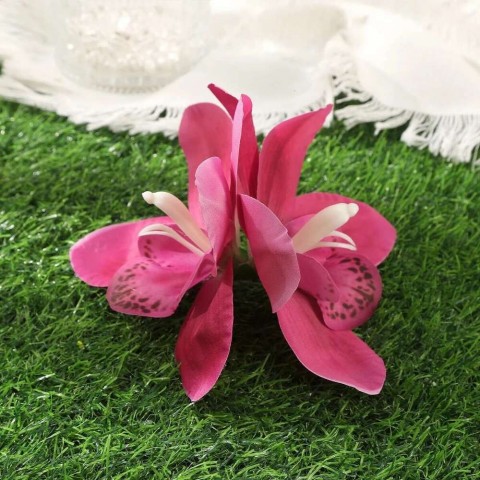 Bohemia Lily Small Elegant Plaid Barrette Hair Clips for Women