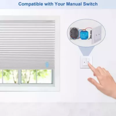 QCSMART Smart ZigBee WiFi Window Roller Shutter with Tuya & Voice Control
