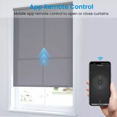 QCSMART Smart ZigBee WiFi Window Roller Shutter with Tuya & Voice Control