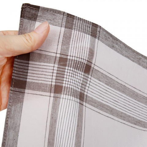 Handkerchiefs 10-Piece Set for Men - Multicolor Plaid Stripe Cotton Pocket Towels