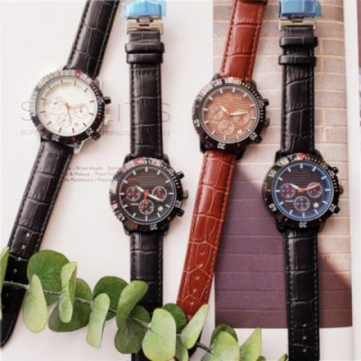 42mm Cartoon Leather Quartz Watch for Men - 4 Colors Available