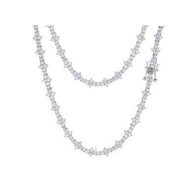 New Arrival Unisex Iced Out 7mm Sterling Silver Moissanite Cross Necklace