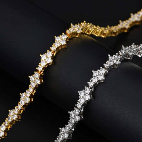 New Arrival Unisex Iced Out 7mm Sterling Silver Moissanite Cross Necklace