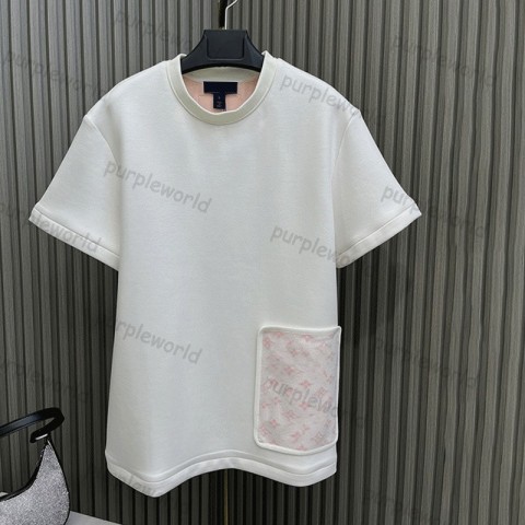 Women's Fashion Contrast Pocket Short Sleeve T-Shirt