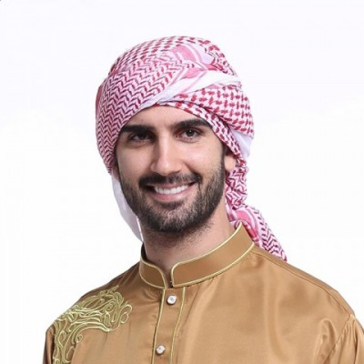 Saudi Arabia Islamic Men's Prayer Hat & Headscarf - Traditional Clothing, 140x140cm