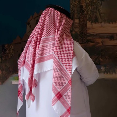 Saudi Arabia Islamic Men's Prayer Hat & Headscarf - Traditional Clothing, 140x140cm