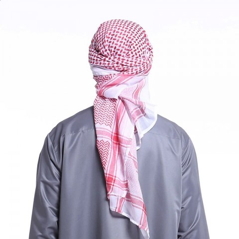 Saudi Arabia Islamic Men's Prayer Hat & Headscarf - Traditional Clothing, 140x140cm