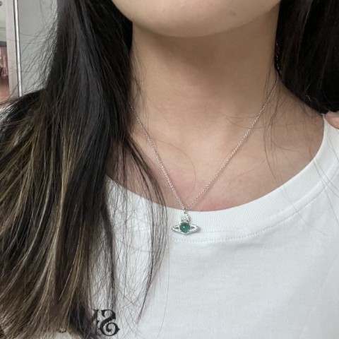 Vivien Westwood Inspired Empress Dowager Ci Xi Blue Planet Necklace for Women
