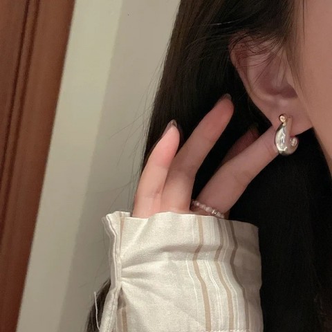 YES S925 Sterling Silver & Gold Bohemian Arc Earrings for Women