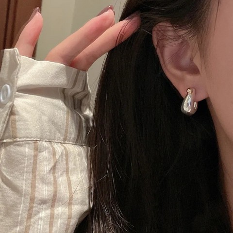 YES S925 Sterling Silver & Gold Bohemian Arc Earrings for Women