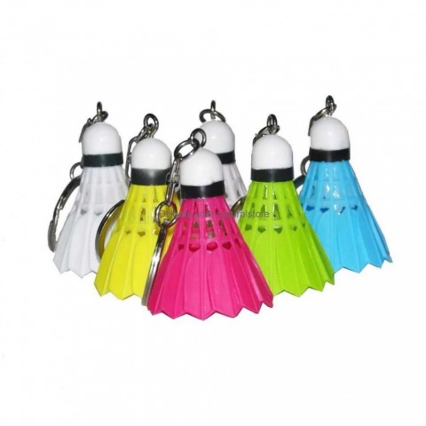 Creative 3D Mini Badminton Keychain - PVC Shutter Pendant for Men - Sports Collectible